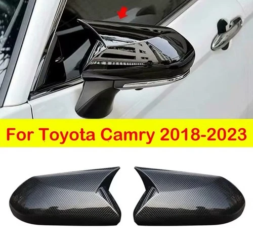 For Toyota Camry 2018-2023 LE SE XLE XSE Side Mirror Cover Cap Assemblies Black