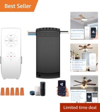 Versatile Smart Ceiling Fan Remote - Control from Anywhere, No Hub Needed