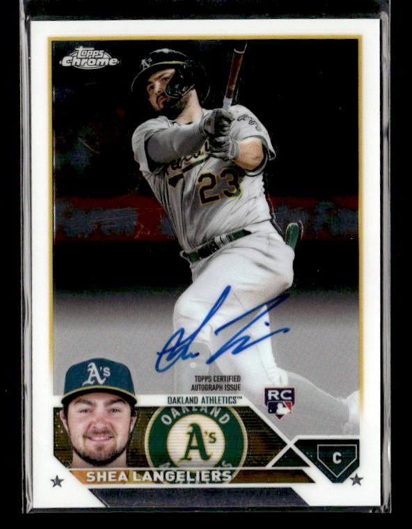 2023 Topps Chrome #RA-SL Shea Langeliers Rookie Auto Oakland Athletics