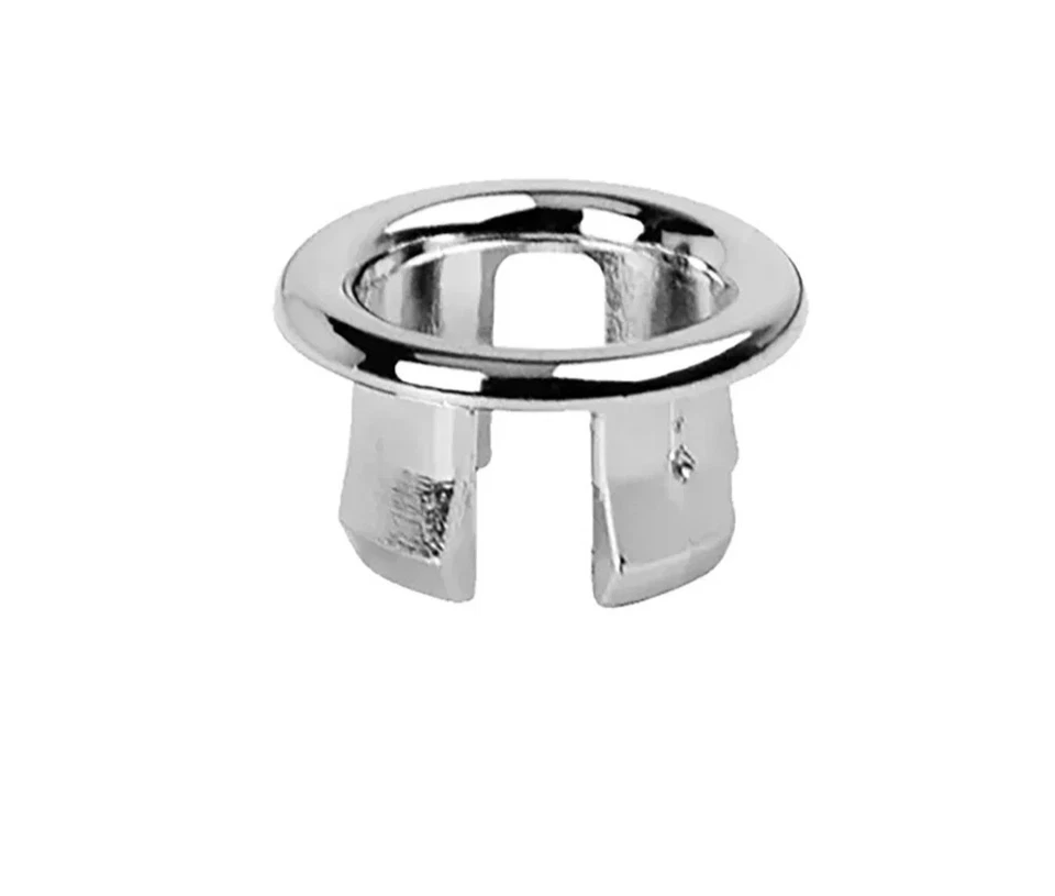 Bathroom Basin Ceramic Sink 2x Open Hole Overflow Cover Chromed Trim 3 Styles - Image 3 of 4