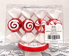 8 Red & White Peppermint Swirl Candy Christmas Ornaments Plastic Decor New — photo 2