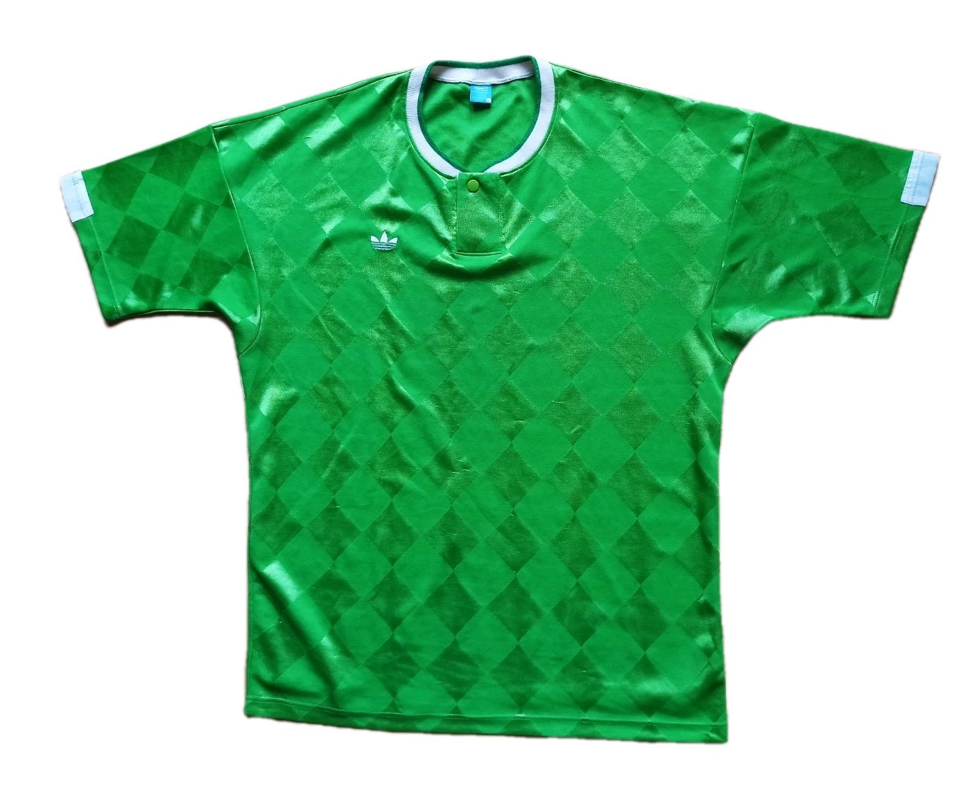 Adidas 80s Vintage Jersey Jersey Template Blank Green Sz. L/XL