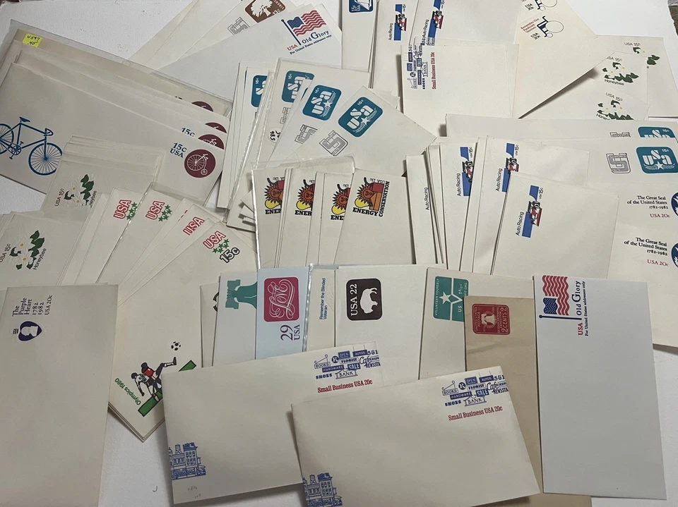 U.S. Random Lot of 114 Printed Stamp Envelopes-Never Used/Never Canceled MNH - Image 2 of 4
