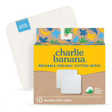 Reusable 100 Cotton Baby Wipes, Super Soft and Washable, 10 Pack Reusable Cloth