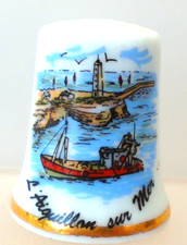Dé à coudre Thimble Porcelaine - L' AIGUILLON SUR MER