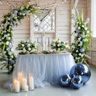 16" Disco Ball Large Mirror Ball Glass Tiles for Wedding DJ Stage Event Blue — photo 4