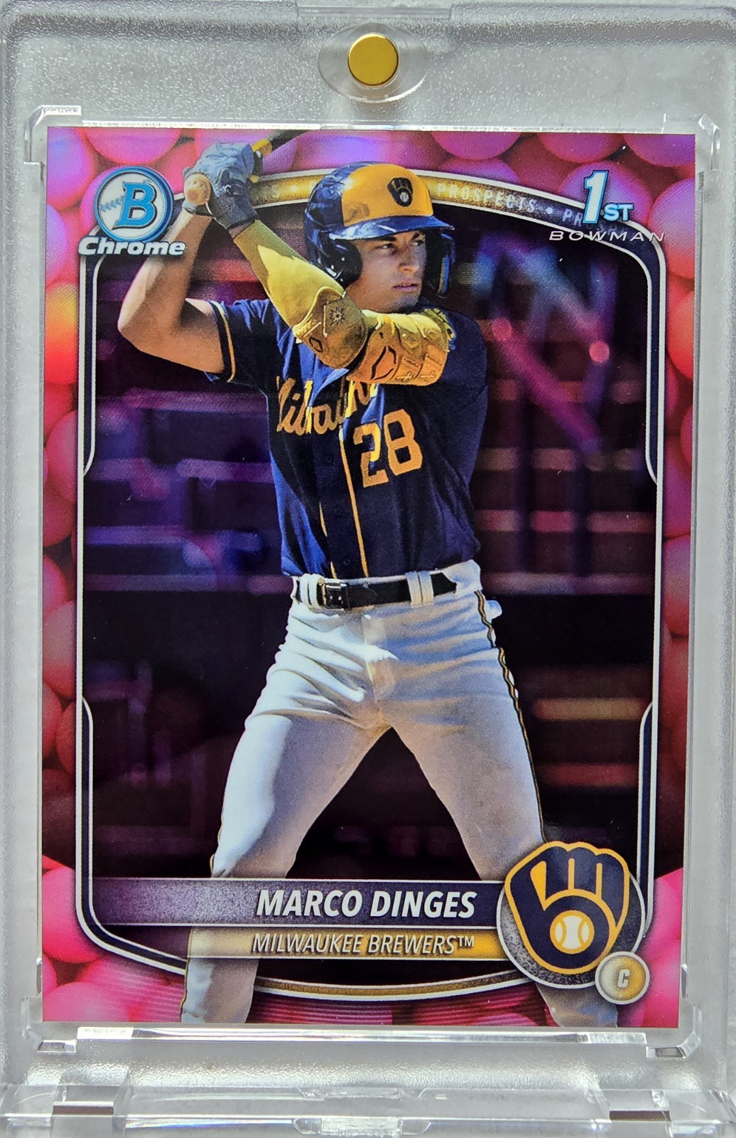 2025 Bowman Chrome Prospects Marco Dinges #BCP-183 Bubble Gum