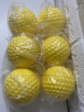 6 Yellow dimple 12" inch Baseball Softball Hitting Pitching Machine balls