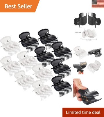 12 Pcs Professional-Grade Hot Roller Claw Clips for Effortless Curling - 6x5x4cm