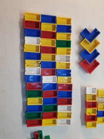 RARE Lego Bricks 1954-1955 LEGO - lot of 93 blocks - 3001old hollow bricks slots