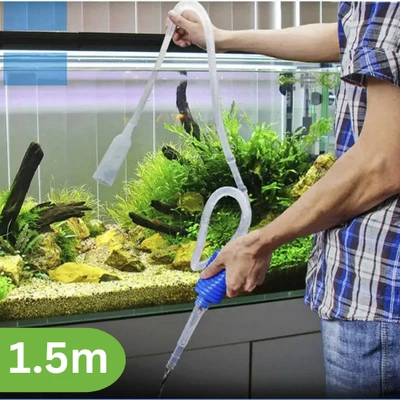 Aquarium Cleaner Kit Vacuum Pump Gravel Water cleaning Fish Tank Siphon UK