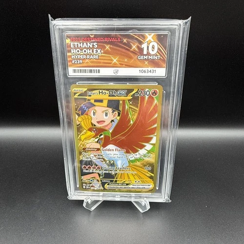 Pokémon TCG Destined Rivals Ethans Ho-Oh EX 239/182 ACE 10 Perfect Subs