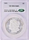 1885 Morgan Silver Dollar CACG MS-61 DMPL