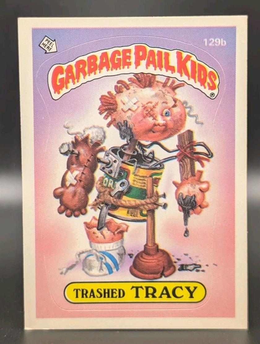 1986 Topps Garbage Pail Kids Series 4 #129b Trashed Tracy NM
