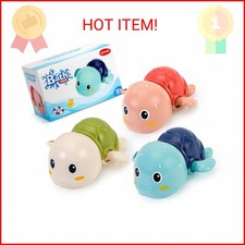 SEPHIX Bath Toys for Toddlers 1-3, Cute Swimming Turtle Bath Toys for 1 2 Year O