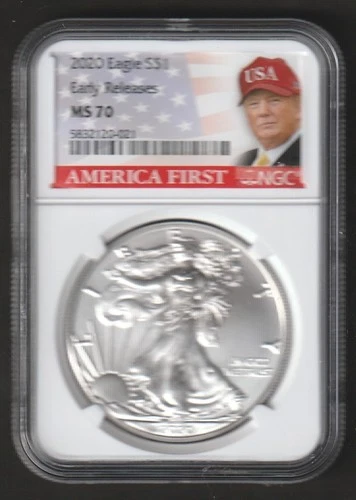 2020 NGC MS70 American Silver $1 Eagle Coin Early Releases