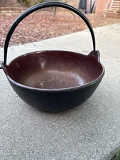 Cast Iron Cauldron Pot 3 Legs Vintage Antique 24 Cm/9.5inch Diameter