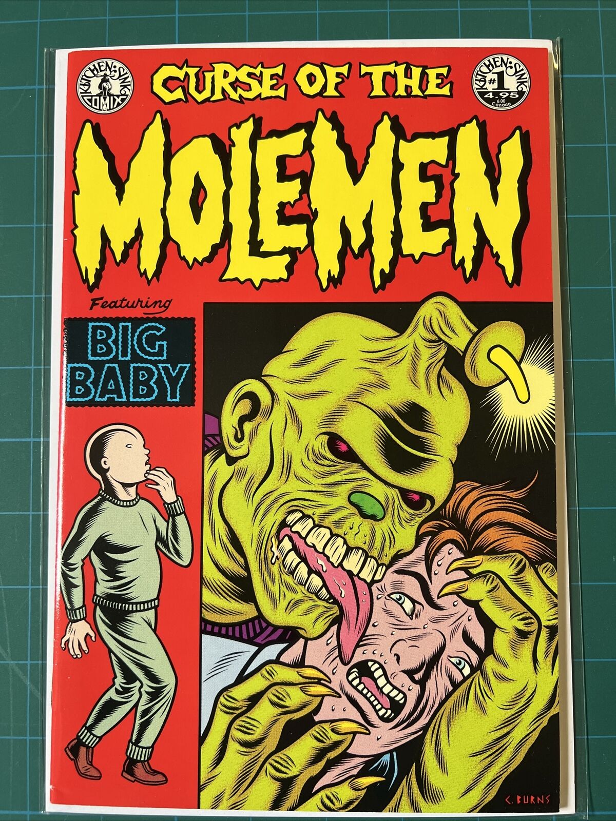 Curse Of The Molemen Big Baby Charles Burns 1991 Kitchen Sink #1 VF/NM D5