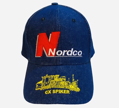 NEW Nordco CX Spiker Railroad & Train Equipment Denim Blue Trucker Style Hat Cap