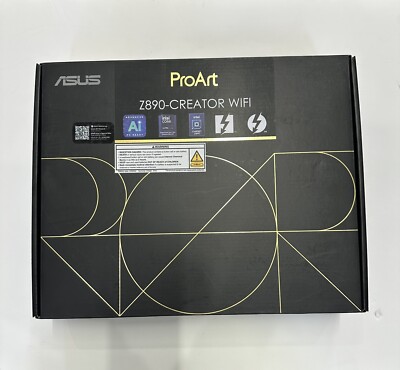 ASUS ProArt Z890-CREATOR WIFI LGA 1851 ATX Motherboard, Intel  Core  Ultra