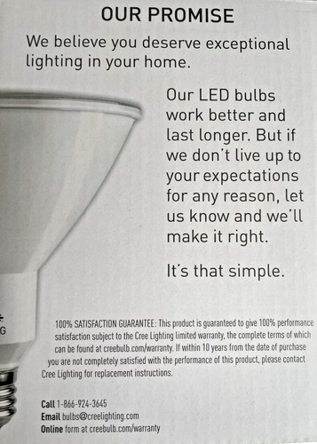 Lot of 24 CREE 150W 17.5W LED Flood DAY LIGHT 5000K Par38 40° Bulb Dimmable SALE - Picture 4 of 6