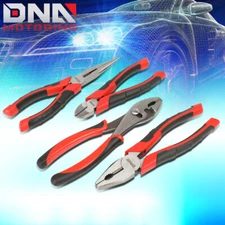4 PCS COMBINATION LINESMAN NEEDLE NOSE PLIERS DIAGONAL CUTTER HAND TOOL KIT SET