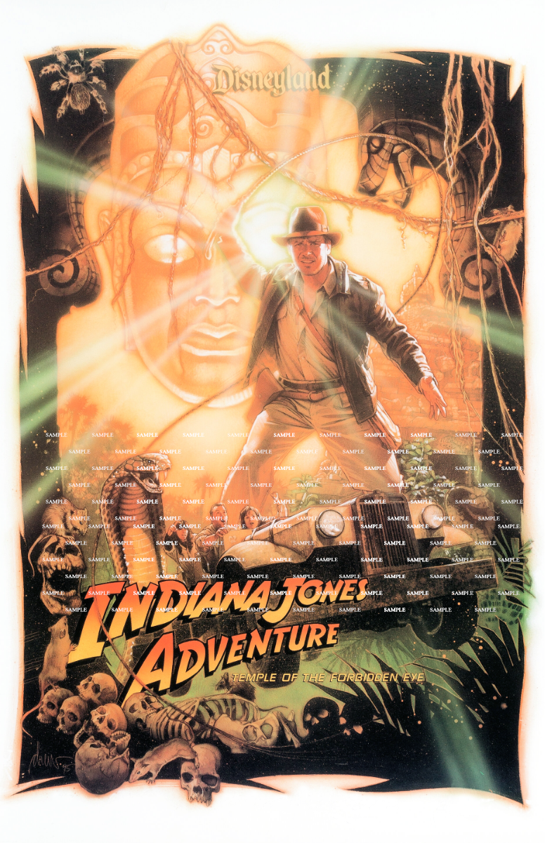 1995 Disney Indiana Jones 11x17 Poster Harrison Ford Adventure | eBay