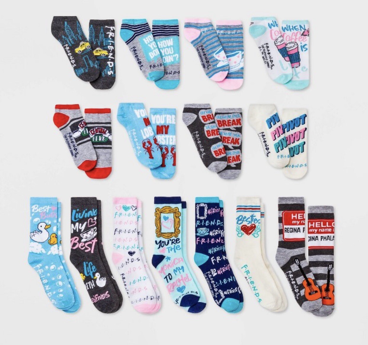 women-039-s-friends-15-days-of-socks-advent-calendar-assorted-colors-sizes-4-10-ebay