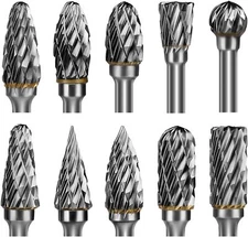 20-PACK Tungsten Solid Carbide Rotary Burr Set Cutting Burrs 1/8 for Dremel Tool