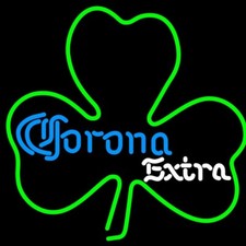 10" Vivid LED Shamrock Clover Art Neon Sign Light Lamp Garage Decor Beer Bar LJ