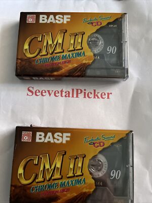 2x BASF Chrome Maxima II 90 Cassette Tapes OVP  SEALED