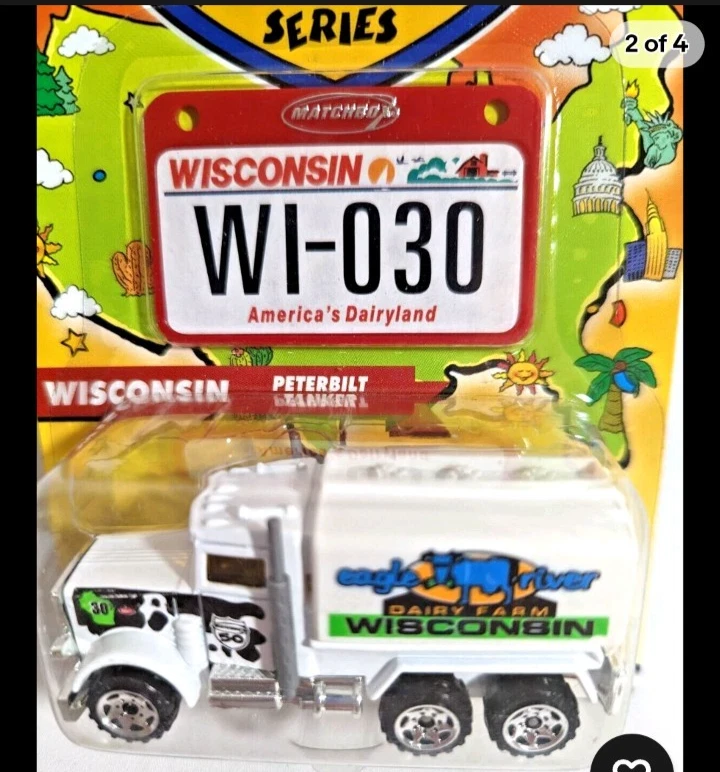 Matchbox Across America Wisconsin Peterbilt Tanker WI-030 America's Dairyland - Image 2 of 4
