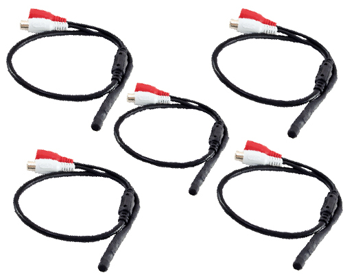 Lot 5 Mic Audio Microphone Cable for CCTV Security Camera Mic