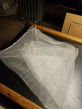 Vintage Pale polka dot polyester Rectangular Head Scarf