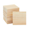 15x Unfinished Wooden Square Cutout Coaster for DIY Craft, Wood Burning 3x3 Inch