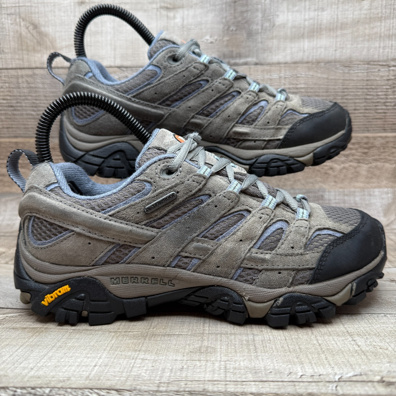 Merrell Moab 2 scarpe da trekking impermeabili donna 6 grigio blu nero suola Vibram