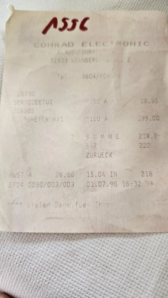 Metrix MX1 Multimeter Voltmeter Amperemeter Ohmmeter von 1996 - Bild 4 von 4