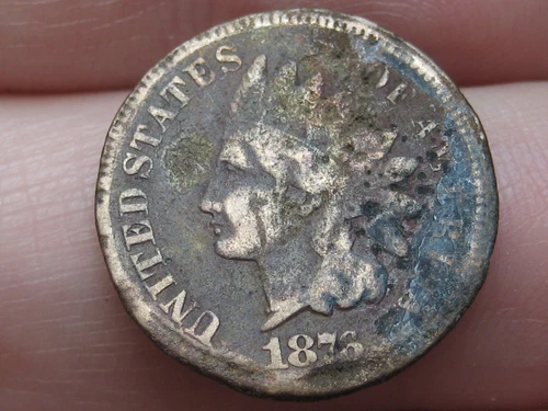 1876 Indian Head Cent Penny- VG/Fine Details