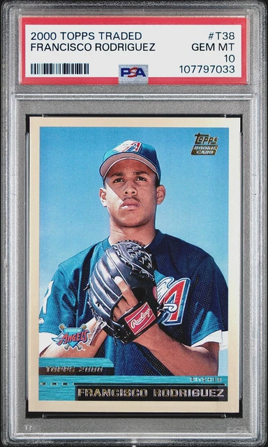 FRANCISCO RODRIGUEZ Angels 2000 Topps Traded #T38 Rookie RC PSA 10 Gem Pop 37