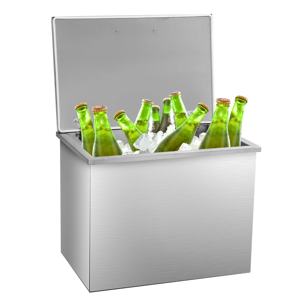 304 Stainless Steel Drop-in Ice Chest Commercial Ice Bin Sink Bar Ice Bucket - Image 3 of 4