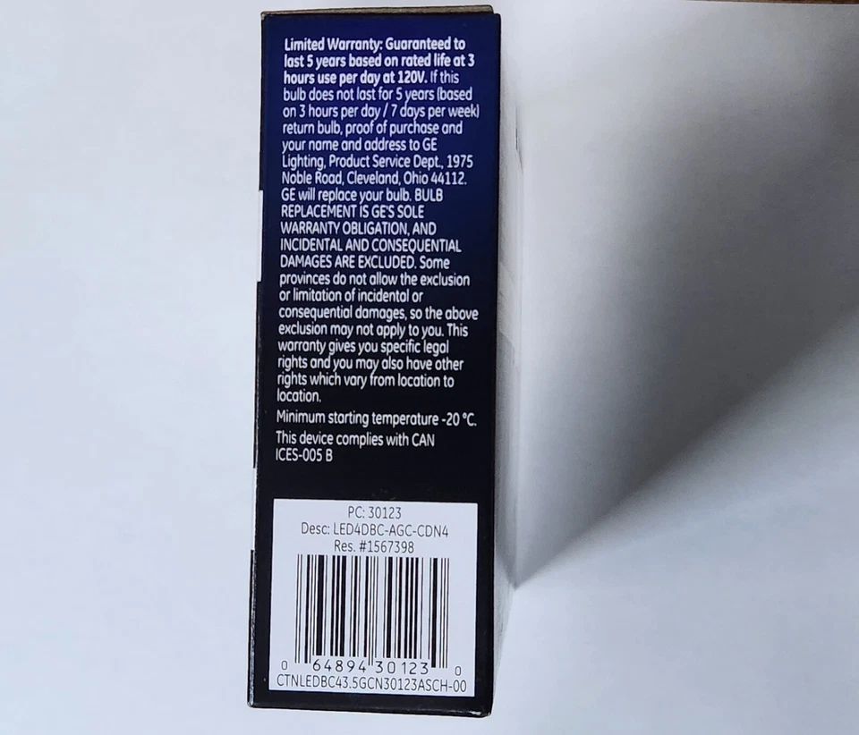 4 GE LED Chandelier Candelabra 4 = 40 Watt Soft WarmWhite Light Bulbs E12 2700K - Image 3 of 3