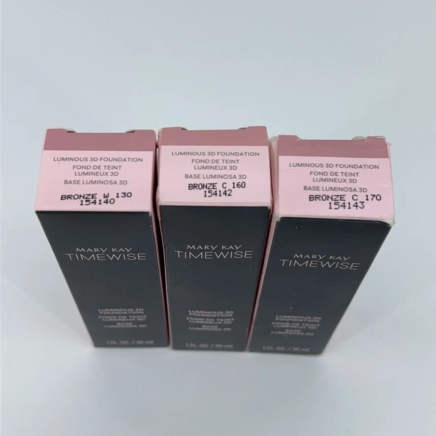 Lot of 3 NEW Mary Kay Timewise Luminous Wear Foundation BRONZE Normal / Dry Skin - Image 2 of 4