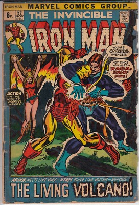 Invincible Iron Man 52 - 1972 - Good/Very Good  REDUCED PRICE