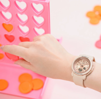 Casio Baby-G BGA-290SA-4AJF Wide Face Watch Woman's Pink Beige