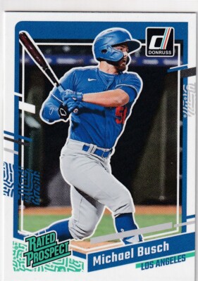 2023 DONRUSS RATED PROSPECT RC MICHAEL BUSCH LOS ANGELES DODGERS ROOKIE JC-1151