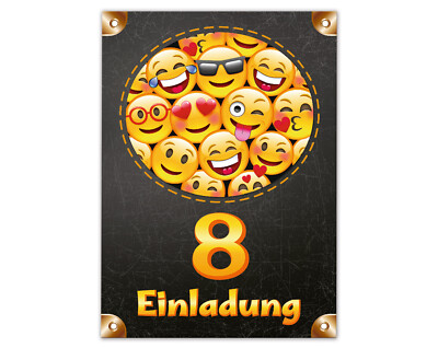 Einladungskarten 8. achte Kindergeburtstag Mädchen Jungen Kinder Geburtstag