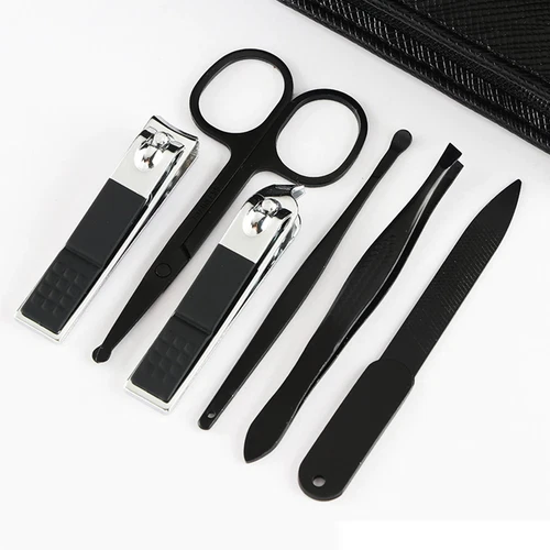 6 Piece Steel Manicure and Pedicure Set with Case, photo 2