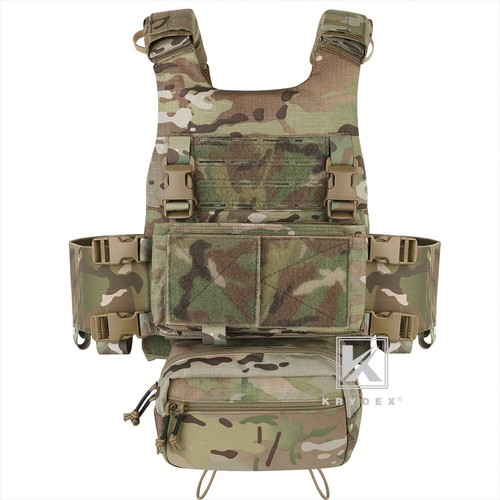 KRYDEX Low Vis Slick Armor MOLLE Plate Carrier Vest Tactical Placard Dump Pouch - Picture 5 of 23