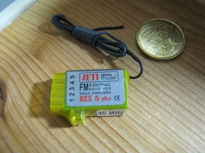 Empfänger für 5 Servos Jeti Rex 5 plus Graupner Anschl. 40 Mhz