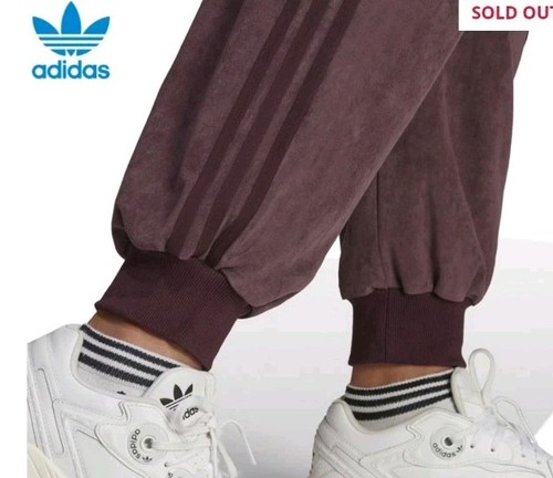 adidas Original Adicolour Classic Suede Cuffed Track Pants Maroon - Picture 4 of 6